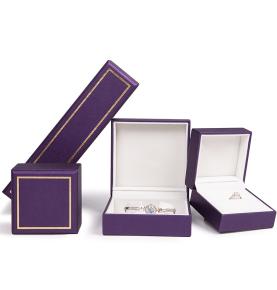 Custom Luxury Plastic Hinge Gift Box Leatherette Paper Jewelry Box